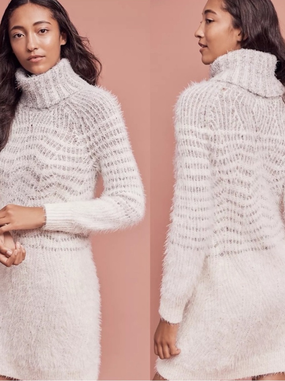 Anthropologie Sleeping on Snow Eyelash Dress